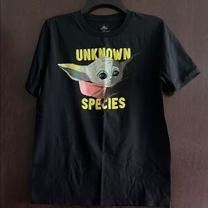 Walt Disney Star Wars Black T-Shirt with Grogu Print